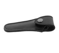 PAMINGONO Pochette de Rangement Petite Taille en Cuir Bovin Noir pour Embouchure de Trompette Protection Antichoc et Anti-Rayures Accessoire Léger et Pratique pour Stockage D’Instrument