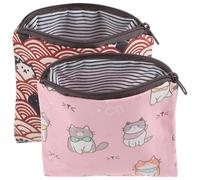 PAMINGONO Pochette Menstruelle Portable Paquet Hygiénique Pratique et Multifonction 2pcs en Polyester pour Serviettes Hygiéniques à Mettre Paquet à Main