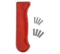 PAMINGONO Poignée de Couteau Cuisine en Bois Rouge sans Trou Manche Remplaçable Ergonomique Petit Format Léger pour Cutter Cuisine Accessoire Pratique pour Usage Domestique