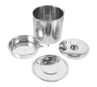 PAMINGONO Pot Acier Inoxydable avec Poignée Antidérapante et Couvercle Protecteur Récipient de Stockage pour Huile de Cuisine et Graisse de Friture Ustensile Cuisine