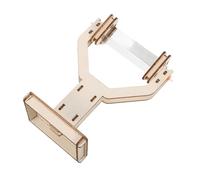 PAMINGONO Prisme Triangulaire Plateforme Stable en Verre Optique avec Support en Bois et Effets Lumineux pour Kit de Démonstration de Physique pour Expérience Optique