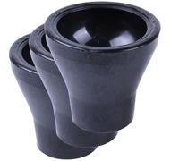 PAMINGONO Ramasse-balles de Golf en Caoutchouc Réutilisable, Mini Aspirateur à Balles, Lot de 3 Ventouses Noires Compactes, Léger et Ergonomique, Accessoire Golf Pratique pour Entraînement et Parcours