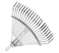 PAMINGONO Râteau Métallique Extensible Jardin en Acier Léger de Inoxydable et Portable Tête Robuste Désherbage Jardinage