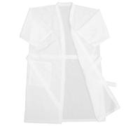 PAMINGONO Robe de Salon de Coiffure en Tissu Léger et Respirant Blanche à Pois Cape de Coiffeur Simple et Élégante Adaptée Teinture des Cheveux pour Client Adulte