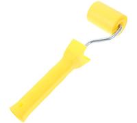 PAMINGONO Rouleau de Papier Peint en Caoutchouc Jaune Poignée Abs, Outil Mural Professionnel pour Améliorer Lissage et Réduire Fatigue, pour Revêtement Vinyle à Domicile