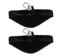 PAMINGONO Sangles Abdominales pour Tractions 2pcs en Tissu Composite Noir, Outil de Fitness Polyvalent Portable pour Entraînement Musculaire à Domicile