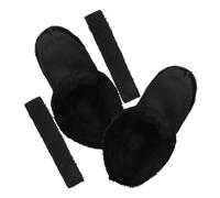 PAMINGONO Semelles Intérieures en Peluche Noire Amovibles pour Chaussures et Pantoufles, Doublures Épaisses et Confortables pour Hiver, Adaptées aux Chaussures D'hiver