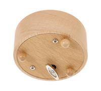 PAMINGONO Socle Rond en Bois de Hêtre Massif 7,5 Cm pour Boîte à Musique Mécanique Non Rotative, Plateforme Artisanale DIY pour Décoration Musicale et Support Stable D’Objets Décoratifs