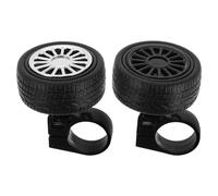 PAMINGONO Sonnette de Vélo Garçon et Filles Lot de 2 Klaxon au Son Clair pour VTT Trottinette et Draisienne Design Cartoon Noir et Argenté Compatible Vélo Garçon Fille Sécurité et