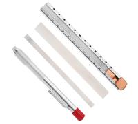 PAMINGONO Stylo à Stéatite Naturelle Rechargeable Support en Acier Outil de Marquage Industriel Précis pour Soudage et Dessin Craie Blanche pour Métal Carrelage et Asphalte - Kit 1 Pièce