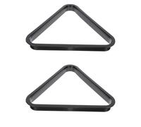 PAMINGONO Support à Boules de Billard en Plastique Noir 2 pièces, Cadre Triangulaire Robuste et Stable pour Billard américain, Accessoire pour Table de Billard intérieur et extérieur