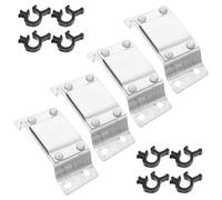 PAMINGONO Support de Lampe Frontale pour Casque de Chantier Lot de 12 Set de Fixations Métalliques Comprenant 4 Supports de Lampe et 8 Clips de Câble Compatible Casques de Sécurité