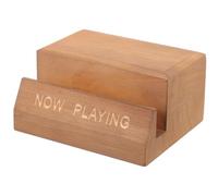 PAMINGONO Support pour Disques Vinyle en Bois Marron Robuste, Présentoir Vintage Simple pour Bureau, Rangement Pratique pour Garder Vos Albums Propres et Ordonnés