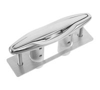 PAMINGONO Taquet de Cordage Pliable 5 Pouces en Acier Inoxydable Argenté, Taquet Nautique pour Pont et Navires, Résistant aux Chocs, Haute Visibilité, pour Fixation Sécurisée