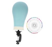 PAMINGONO Tête De Mannequin De Postiche En Plastique Et Toile, Taille Moyenne, Support Pour Coiffure, Usage Professionnel Et Formation Coiffure, Accessoire Pratique Pour Salon Et Domicile