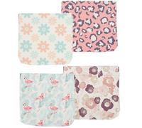 PAMINGONO Trousse de Maquillage Compacte en Cuir PU Résistante et Qui Ne Décolore Pas, 4 Pièces, pour Randonnée ou École, Petite Pochette de Toilette Portable