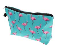 PAMINGONO Trousse de Maquillage Femme Motif Flamant Rose Design Mode en Polyester Léger Grosse Capacité Facile à Transporter pour Activités Extérieures et Voyages