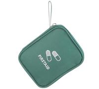 PAMINGONO Trousse de Secours Voyage Petit en Tissu Oxford Vert Fermeture Éclair Complète, Facile à Transporter pour Vélo et Déplacements