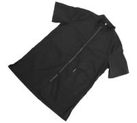 PAMINGONO Uniforme de Cosmétologue pour Animaux Noir Imperméable en Nylon Fermeture Éclair Longue, Blouse Anti-statique Confortable pour Toilettage Extérieur Chiens et Chats