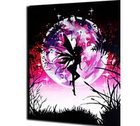 PAMMUQ Peinture au numero pour adulte enfants Papillon Fée Art Lune Fille 16x20 pouces DIY Painting by Numbers numéro Cadeau de Peinture pour Enfant Décorations Muraux de Maison,sans cadre