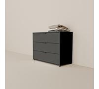 pamo Console avec tiroir Noir - 92 x 67 x 40 cm - Commode étroite à Fixer sur Une Tringle à vêtements - Buffet pour Salon, Chambre à Coucher, Couloir - Production Allemande de qualité supérieure