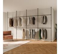 pamo tringle à vêtements design industriel - LOFT IV - tringles télescopiques de type ouvert | Penderie en tubes robustes - sans perçage