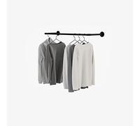 pamo Tringle à vêtements design loft industriel - Finn - Porte-serviettes ou porte-vêtements avec montage mural ou au plafond - Dans la salle de bain ou la chambre à coucher - En tubes solides - Noir