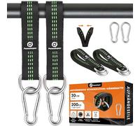 Pamofuper Sangle Balancoire Arbre Sangle Hamac Tissu Double Couche, Supporte jusqu'à 400 kg et Convient aux hamacs, balançoires, chaises suspendues et Anneaux de Gymnastique (Grün)