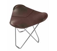 Pampa Flying Goose Tabouret Cuero Chrome - Cuir chocolat - 7340172614388