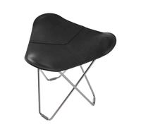 Pampa Flying Goose Tabouret Cuero Chrome - Cuir noir - 7340172614234