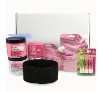 Pamper Coffret cadeau pour femme - Gommage corporel, beurre corporel, masques à l'argile pour le visage, les cheveux et le corps, trio de baume à lèvres, patchs en gel pour les yeux - Cadeaux