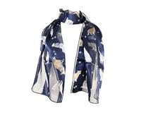 Pamper Yourself Now Bleu Brillante écharpe de Chat avec des Chats Multicolores écharpe Mince. - Blue Shiny Cat Scarf with Multi-Coloured Cats Thin Scarf.