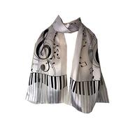 Pamper Yourself Now Piano Design et Notes de Musique pour Femme Jolie écharpe Fine pour Les Amateurs de Musique. - - Taille Unique