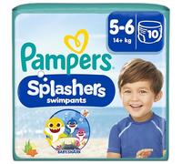Pampers 81668262 Splashers T5-6 Pack de 10 Couche-Culotte de Bain Jetables pour Protection Optimale dans l’Eau
