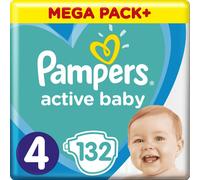 PAMPERS Active Baby Couches jetables 4 (9-14 kg) 132 pcs