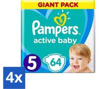 Pampers - Active Baby - Couches - Taille 5 (11-16 kg) - Soft Fit - 64 couches - paquet avantage - 4 pièces