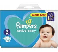 PAMPERS Active Baby Midi taille 3 (6-10 kg) 90 pcs
