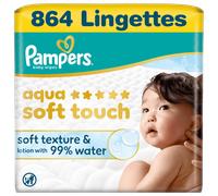 Pampers aqua soft touch lingettes pour bébé 144 lingettes