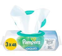 PAMPERS Aquapure Bébé Lingettes 3 Emballage 144 Lingettes