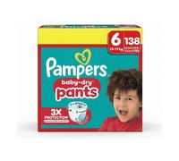 Pampers Couches culottes Baby-Dry Pants taille 6 extra large 14-19 kg pack mensuel 1x138 pièces