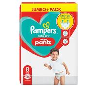 Pampers Baby-Dry Couche-culotte Taille 8, 43 couches, 19 kg+, Jumbo+ Pack