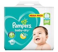 Pampers Baby-Dry Couche pour Bébé de 9-18 kg Taille 4+