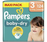 Pampers Baby-Dry Couches - Taille 3 (124 unités) - Maxi Pack