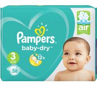 Pampers Baby Dry Couches Taille 3 De 6 À 10 Kg Contenu 38 Pièces