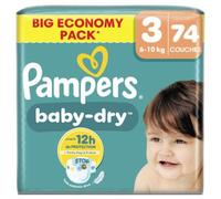 Pampers Baby-Dry Couches Taille 3 x74