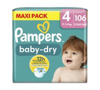 Pampers Baby-Dry Couches - Taille 4 (106 unités) - Maxi Pack