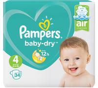 Pampers Baby Dry Couches Taille 4 De 9 À 14Kg Contenu 34 Pièces