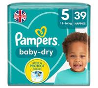 Pampers - Baby Dry - Couches Taille 5 (11-16 kg) - Pack Géant (x39 couches)