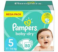 Pampers Baby Dry - Couches Taille 5, (11-16kg) - 80 Pièces