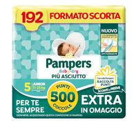 Pampers Baby Dry Junior, taille 5 (11-25 kg), 192 couches avec 500 points câlins supplémentaires offerts